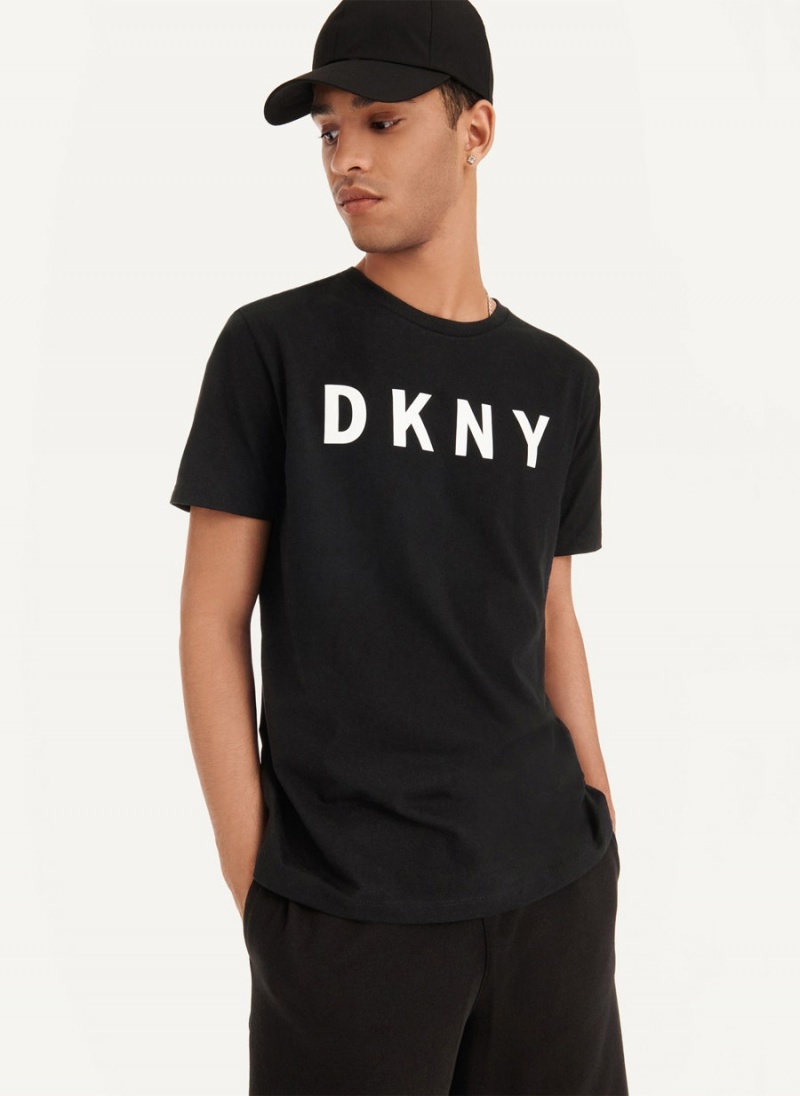 μπλουζακια DKNY κλασικα Logo ανδρικα μαυρα | Greece_D0959