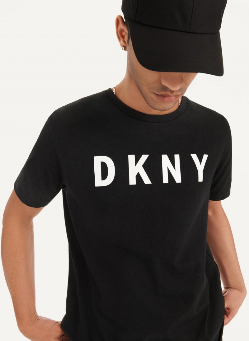 μπλουζακια DKNY κλασικα Logo ανδρικα μαυρα | Greece_D0959