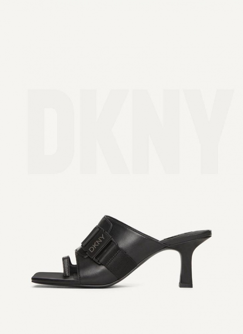 Τακούνια DKNY με τακουνι πόρπης Mule γυναικεια μαυρα | Greece_D1874