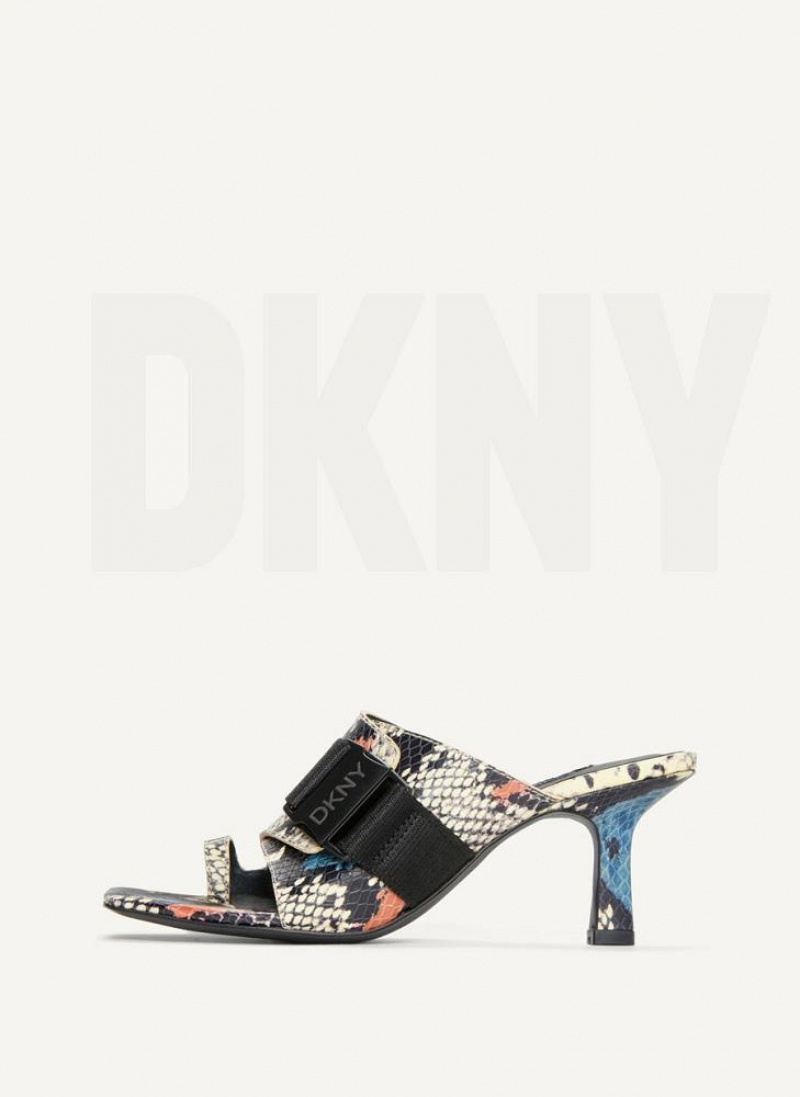 Τακούνια DKNY με τακουνι πόρπης Mule γυναικεια μπλε Πολύχρωμο | Greece_D1284