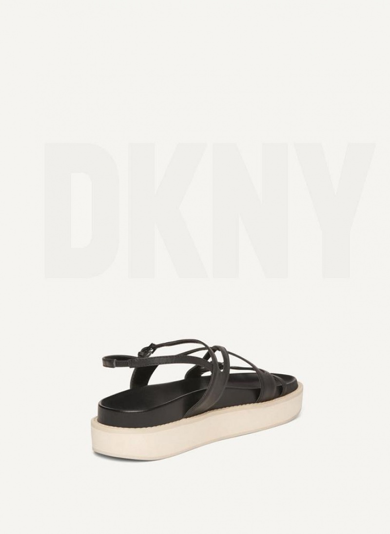 Σανδαλια DKNY strappy φλατ Form γυναικεια μαυρα | Greece_D0156