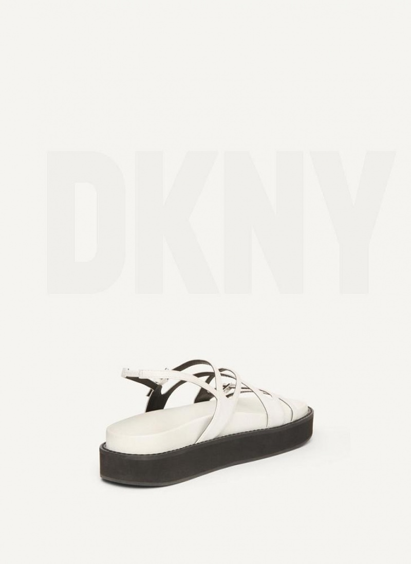 Σανδαλια DKNY strappy φλατ Form γυναικεια ασπρα | Greece_D1440