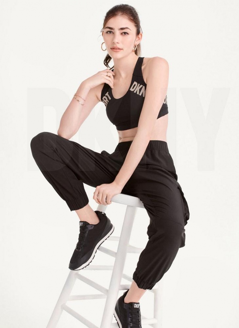 Παντελονι Jogger DKNY Cargo with Pockets γυναικεια μαυρα | Greece_D1078