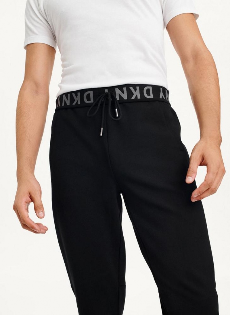 Παντελονι Jogger DKNY Logo Waistband ανδρικα μαυρα | Greece_D1217