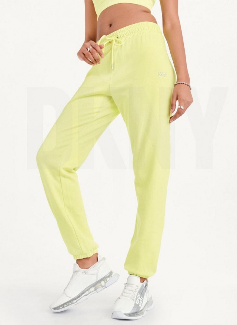 Παντελονι Jogger DKNY Metallic Logo γυναικεια ανοιχτο πρασινο | Greece_D1973