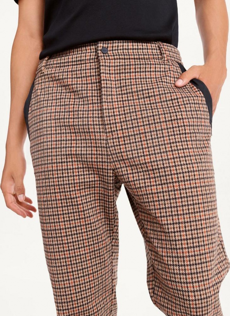 Παντελονι Jogger DKNY Plaid Contrast Cargo ανδρικα Πολύχρωμο | Greece_D1246