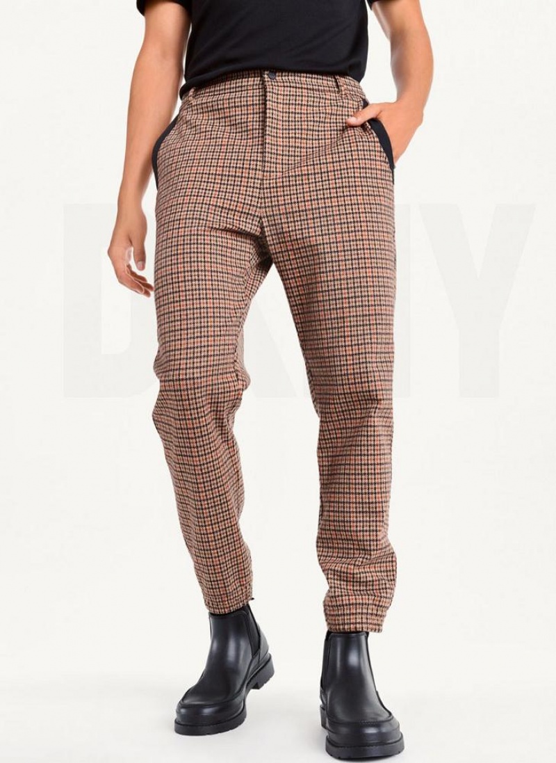 Παντελονι Jogger DKNY Plaid Contrast Cargo ανδρικα Πολύχρωμο | Greece_D1246