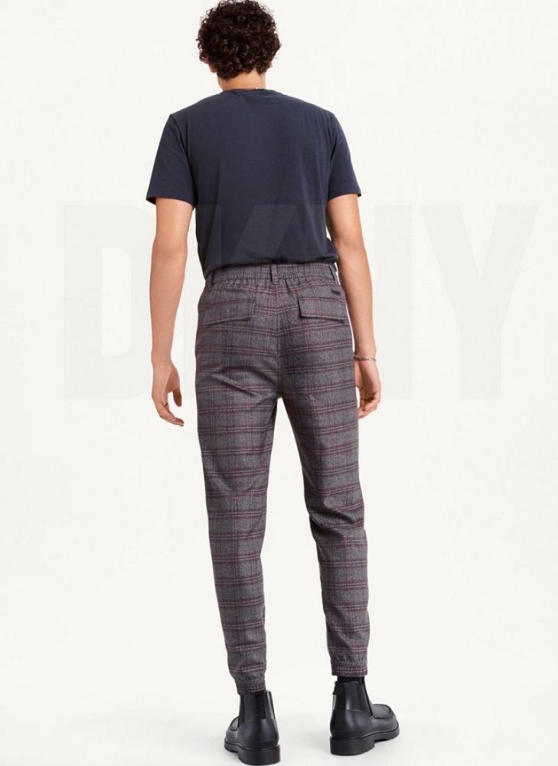 Παντελονι Jogger DKNY Plaid ανδρικα Πολύχρωμο | Greece_D1639