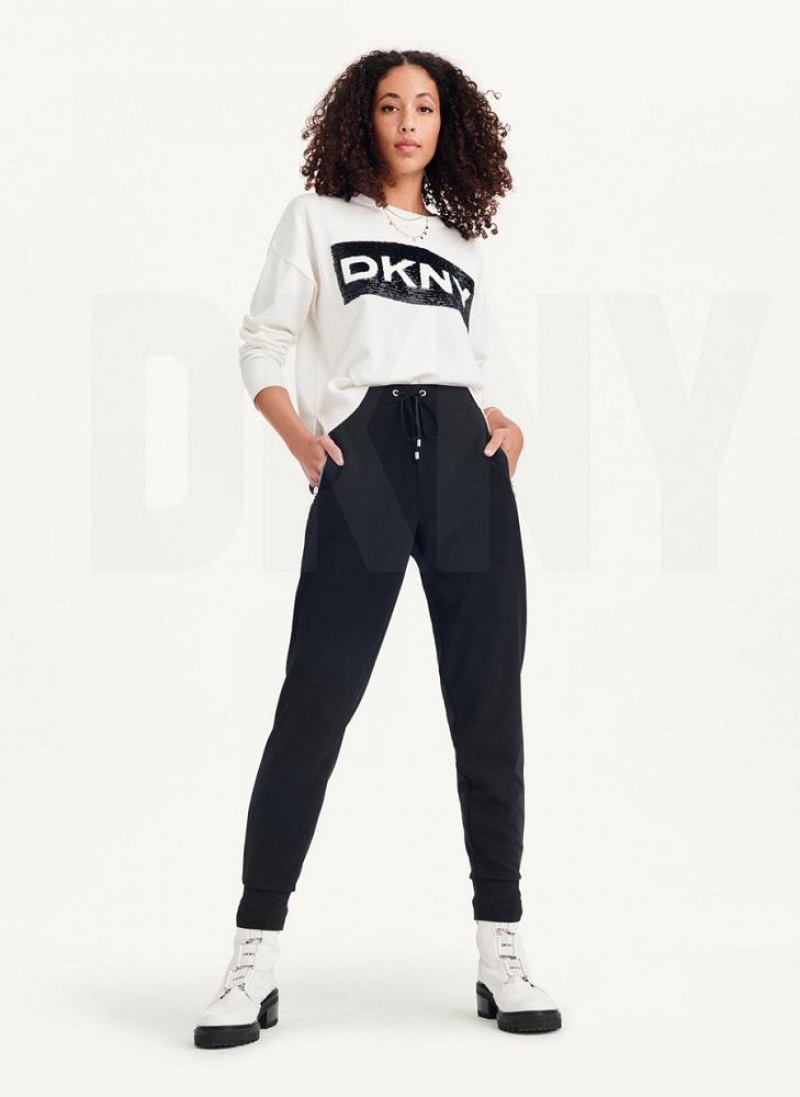 Παντελονι Jogger DKNY Pull On γυναικεια μαυρα | Greece_D1552