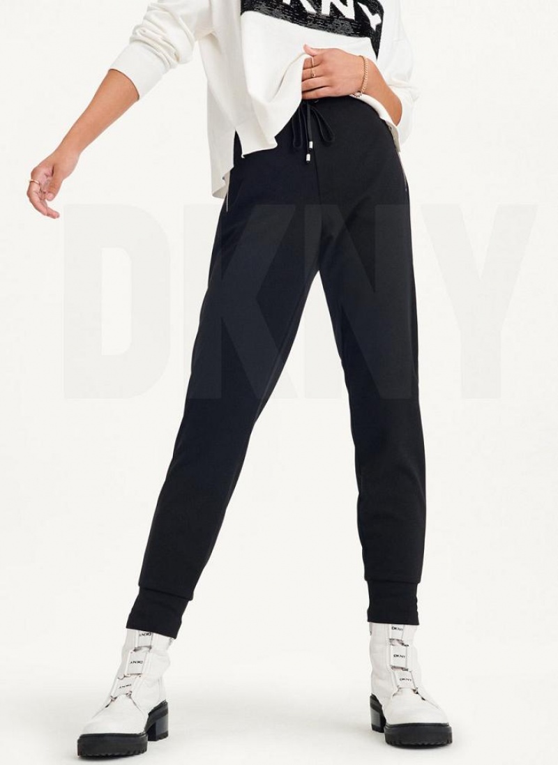 Παντελονι Jogger DKNY Pull On γυναικεια μαυρα | Greece_D1552