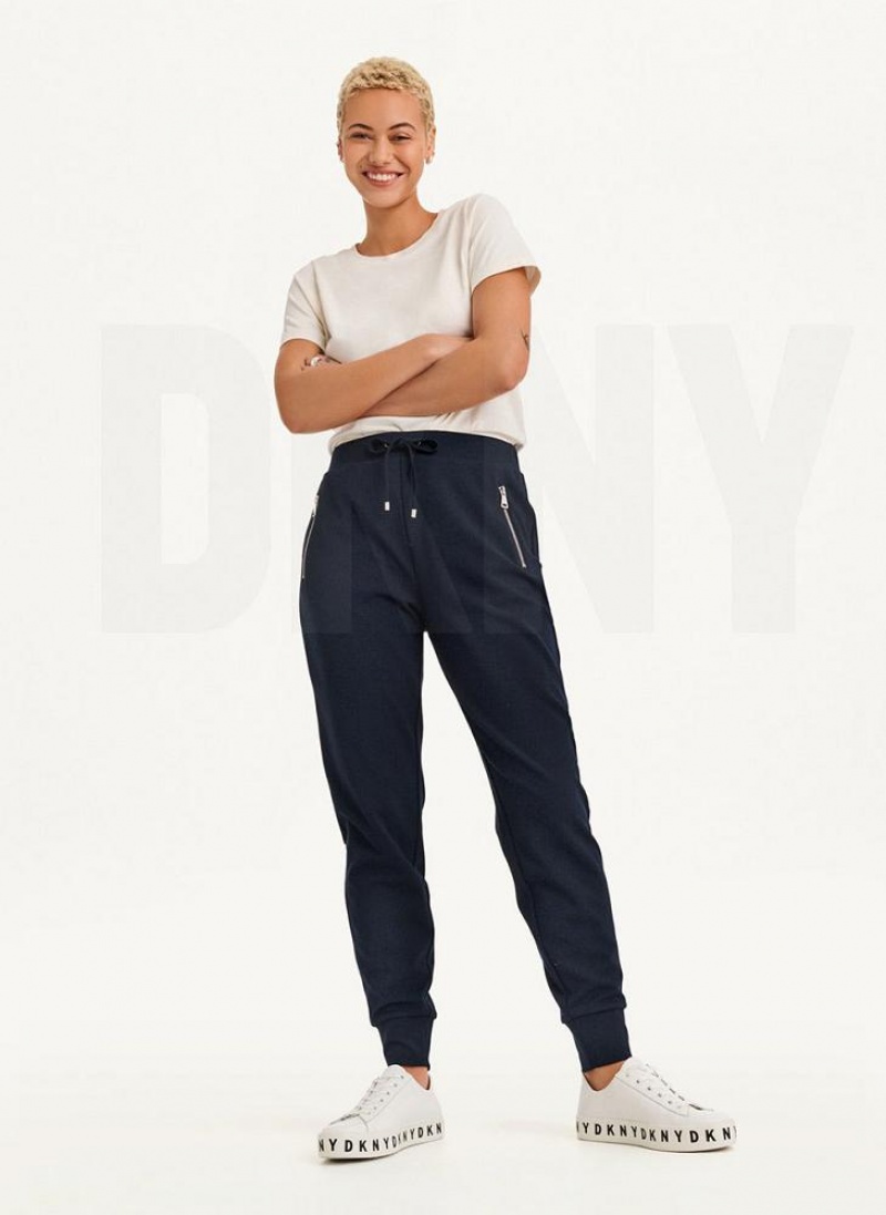 Παντελονι Jogger DKNY Pull On γυναικεια σκουρο μπλε | Greece_D1329