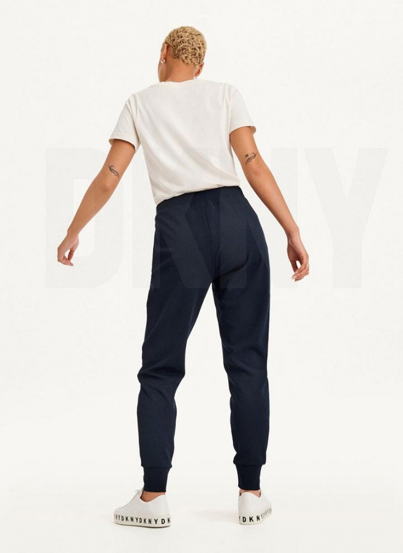 Παντελονι Jogger DKNY Pull On γυναικεια σκουρο μπλε | Greece_D1329