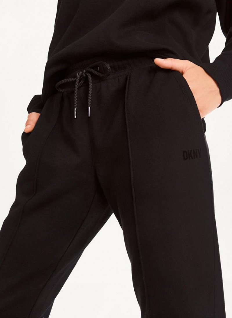 Παντελονι Jogger DKNY Raised Logo γυναικεια μαυρα | Greece_D1872