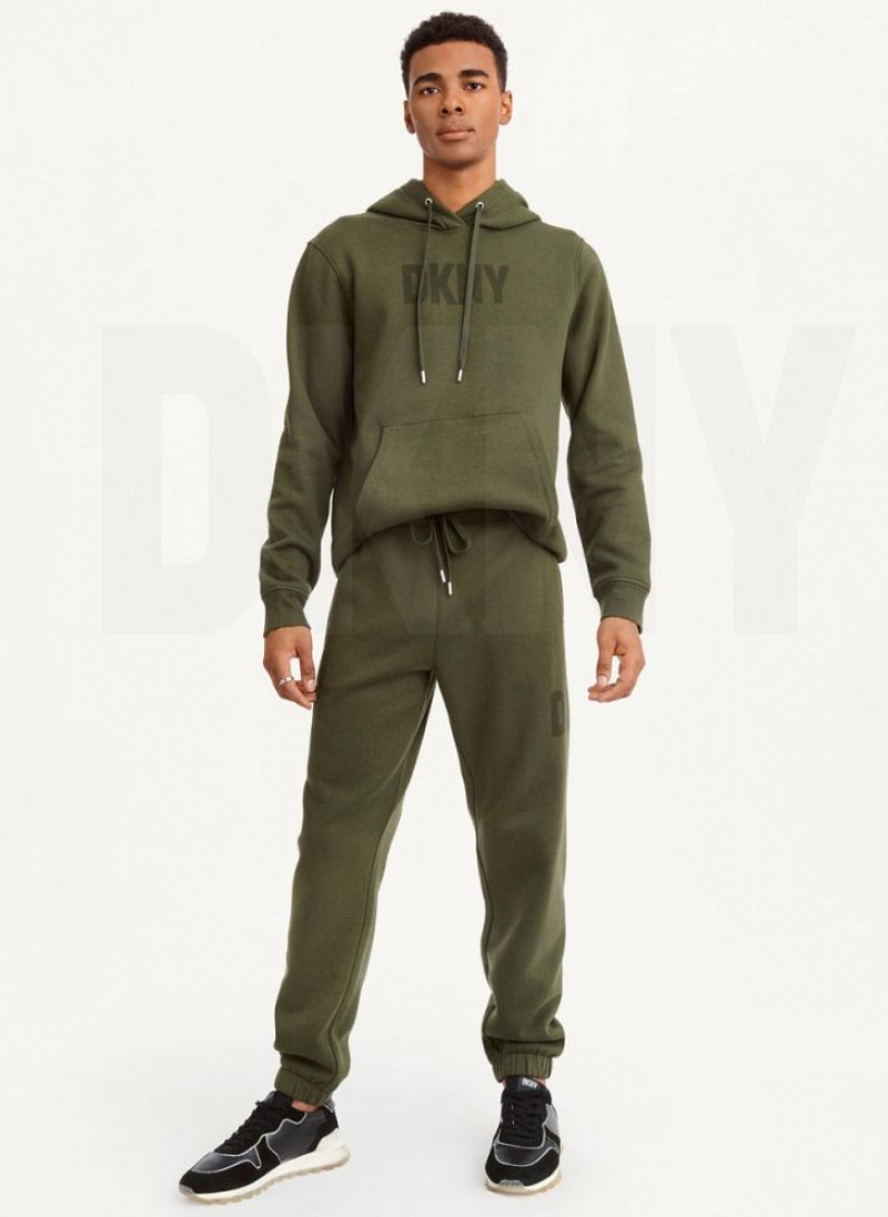 Παντελονι Jogger DKNY Shadow Logo ανδρικα Ελιά | Greece_D0405