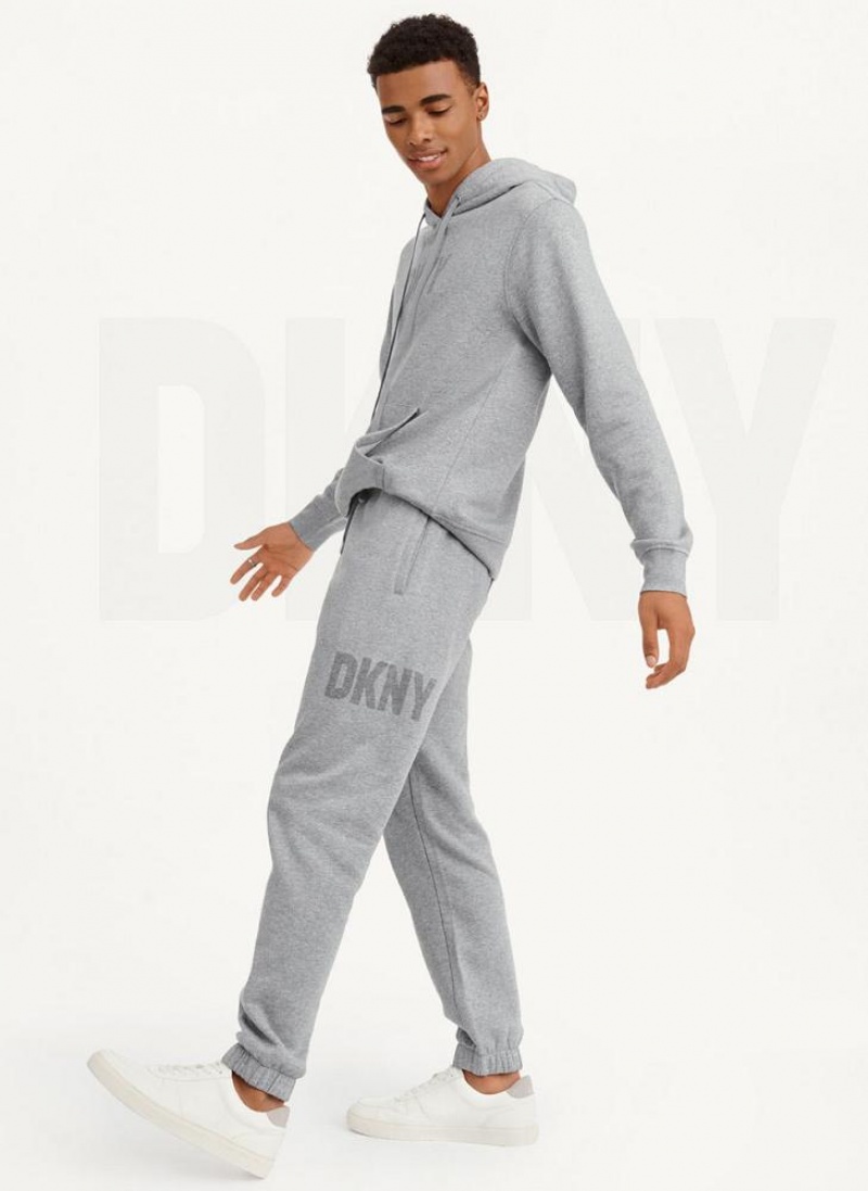 Παντελονι Jogger DKNY Shadow Logo ανδρικα γκρι | Greece_D0434