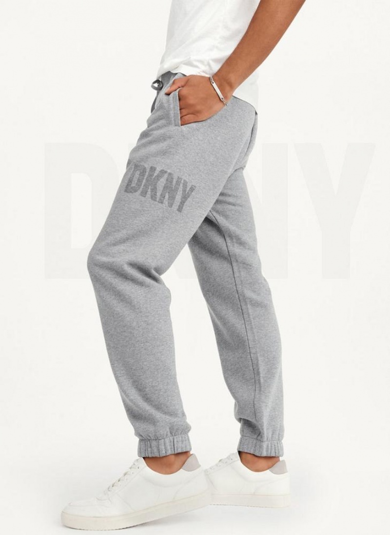 Παντελονι Jogger DKNY Shadow Logo ανδρικα γκρι | Greece_D0434