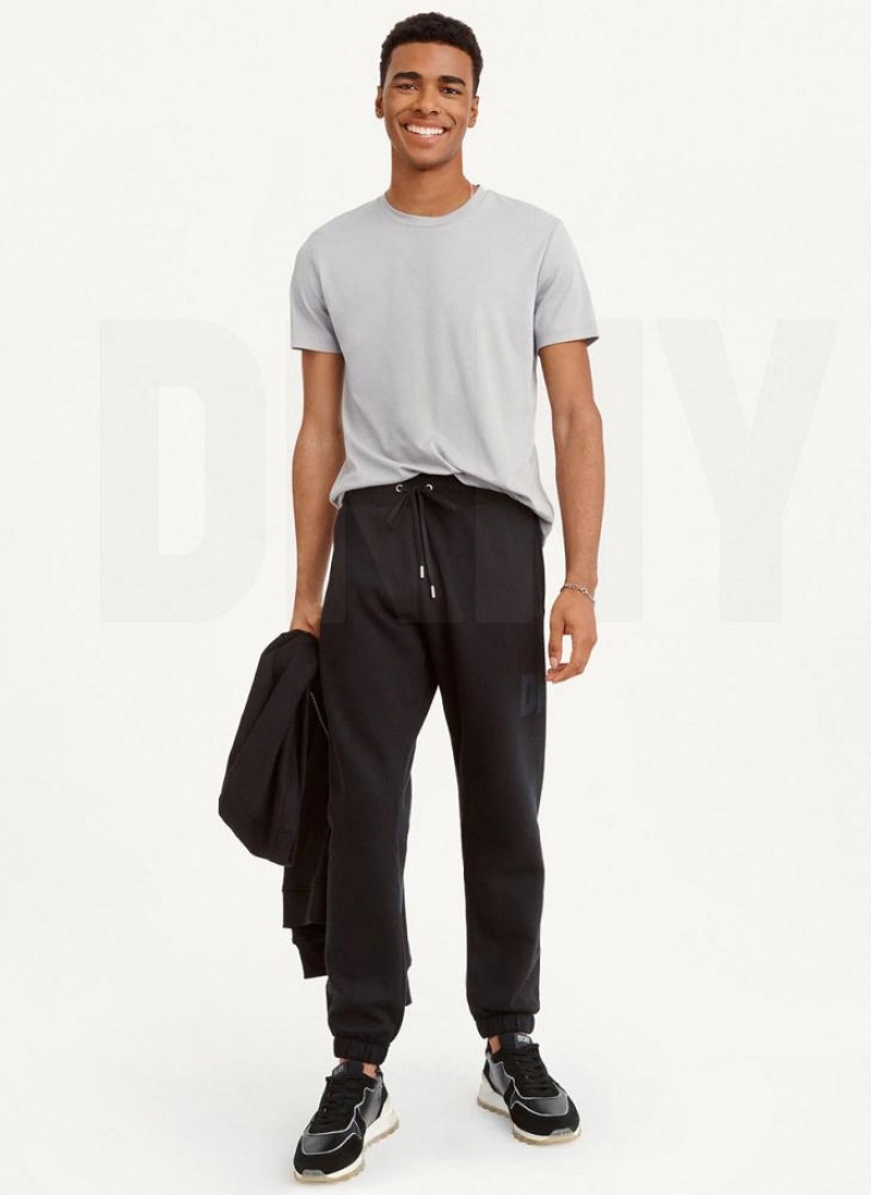 Παντελονι Jogger DKNY Shadow Logo ανδρικα μαυρα | Greece_D0627