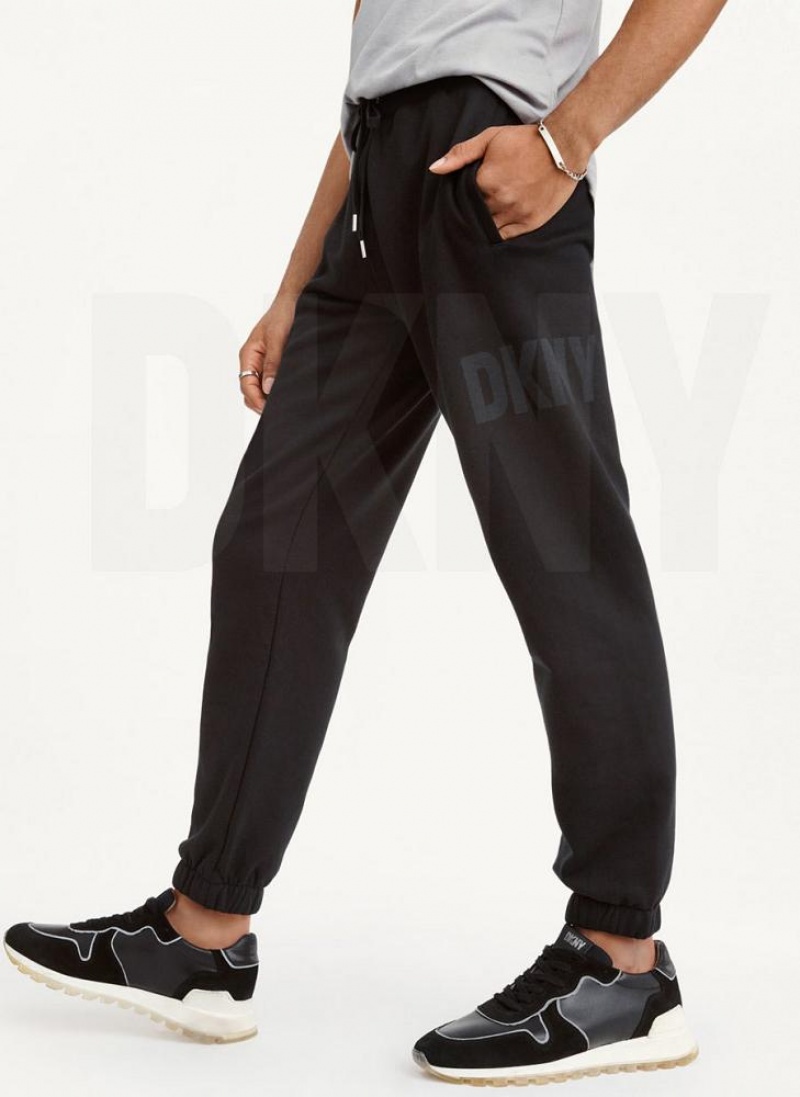 Παντελονι Jogger DKNY Shadow Logo ανδρικα μαυρα | Greece_D0627