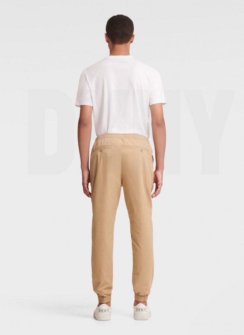 Παντελονι Jogger DKNY Twill ανδρικα Χακί | Greece_D1465