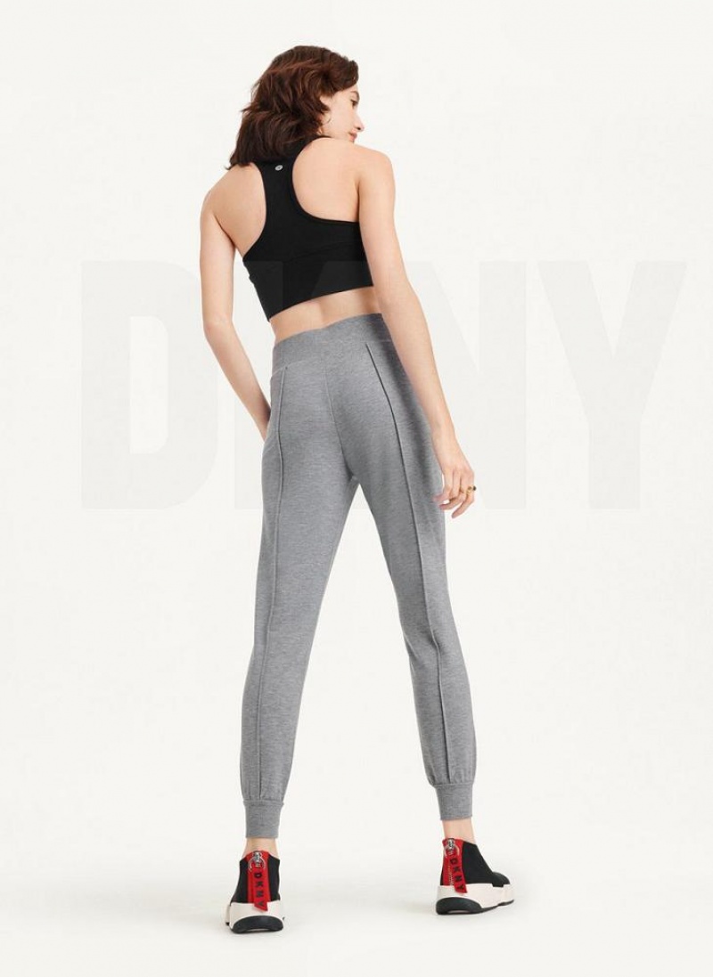 Παντελονι Jogger DKNY Γιόγκα Terry Pintuck γυναικεια γκρι | Greece_D0153