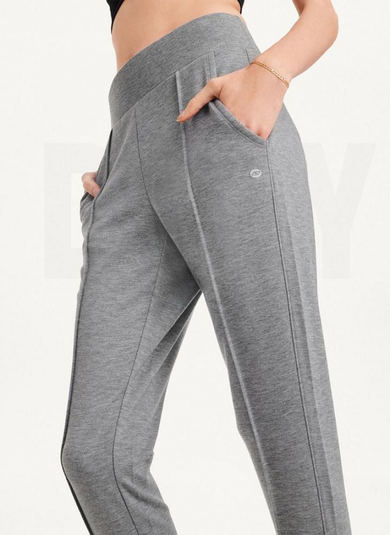 Παντελονι Jogger DKNY Γιόγκα Terry Pintuck γυναικεια γκρι | Greece_D0153