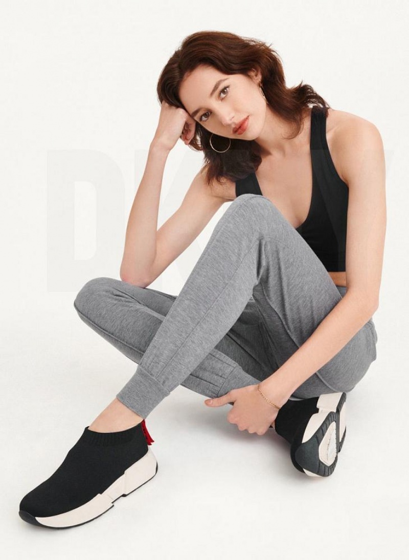 Παντελονι Jogger DKNY Γιόγκα Terry Pintuck γυναικεια γκρι | Greece_D0153