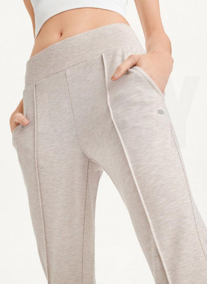 Παντελονι Jogger DKNY Γιόγκα Terry Pintuck γυναικεια Μπεζ | Greece_D1627