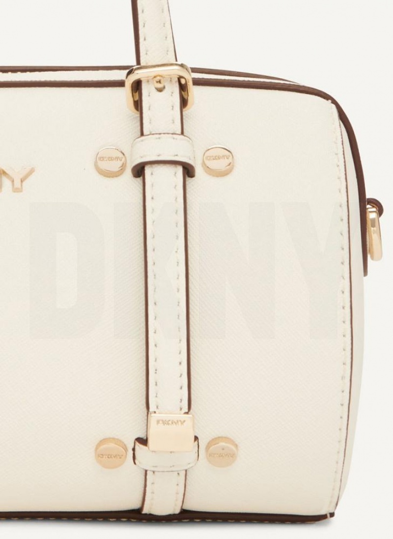 τσάντεσ χιαστί DKNY Bo Mini Duffle γυναικεια ασπρα χρυσο χρωμα | Greece_D1543