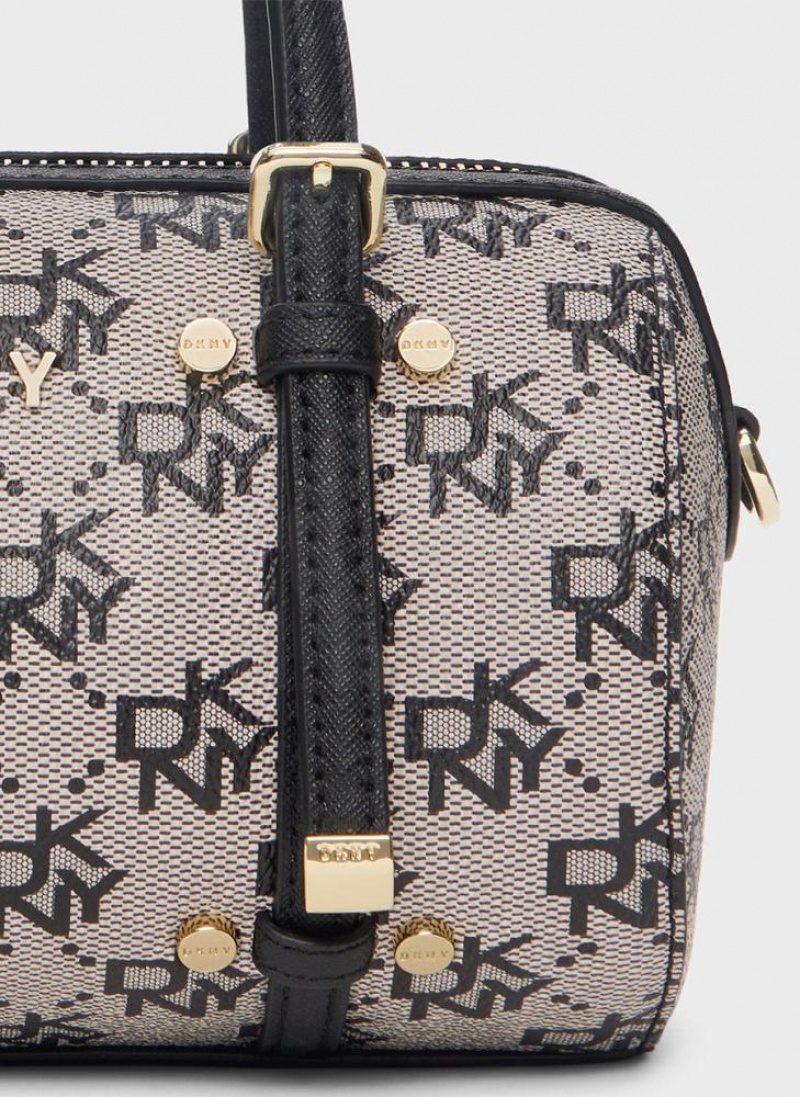 τσάντεσ χιαστί DKNY Bo Town & Country Mini Duffle γυναικεια γκρι μαυρα | Greece_D1670