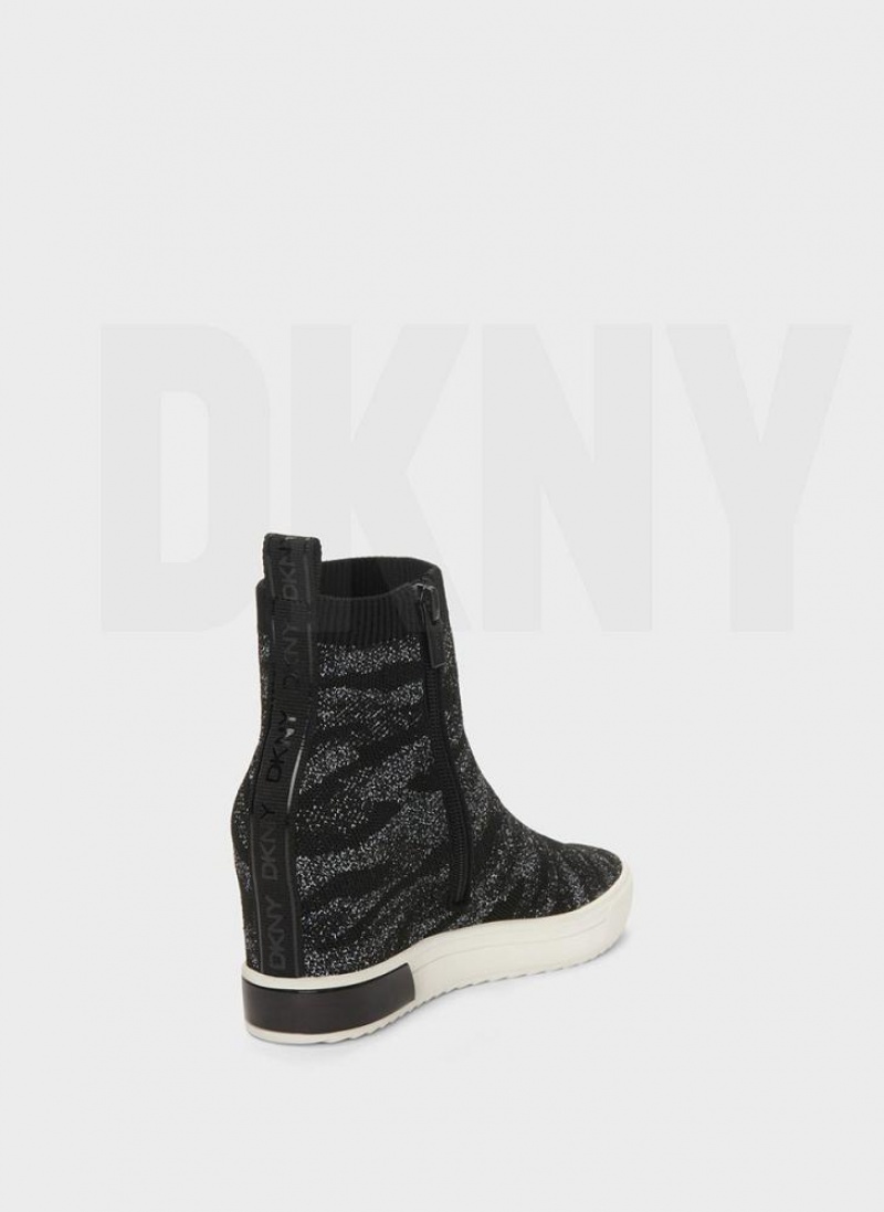 Αθλητικα Παπουτσια DKNY Cali Wedge γυναικεια μαυρα | Greece_D1260