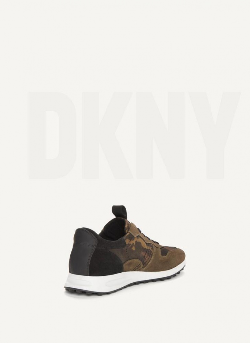 Αθλητικα Παπουτσια DKNY Camo Runner ανδρικα καφε | Greece_D1184