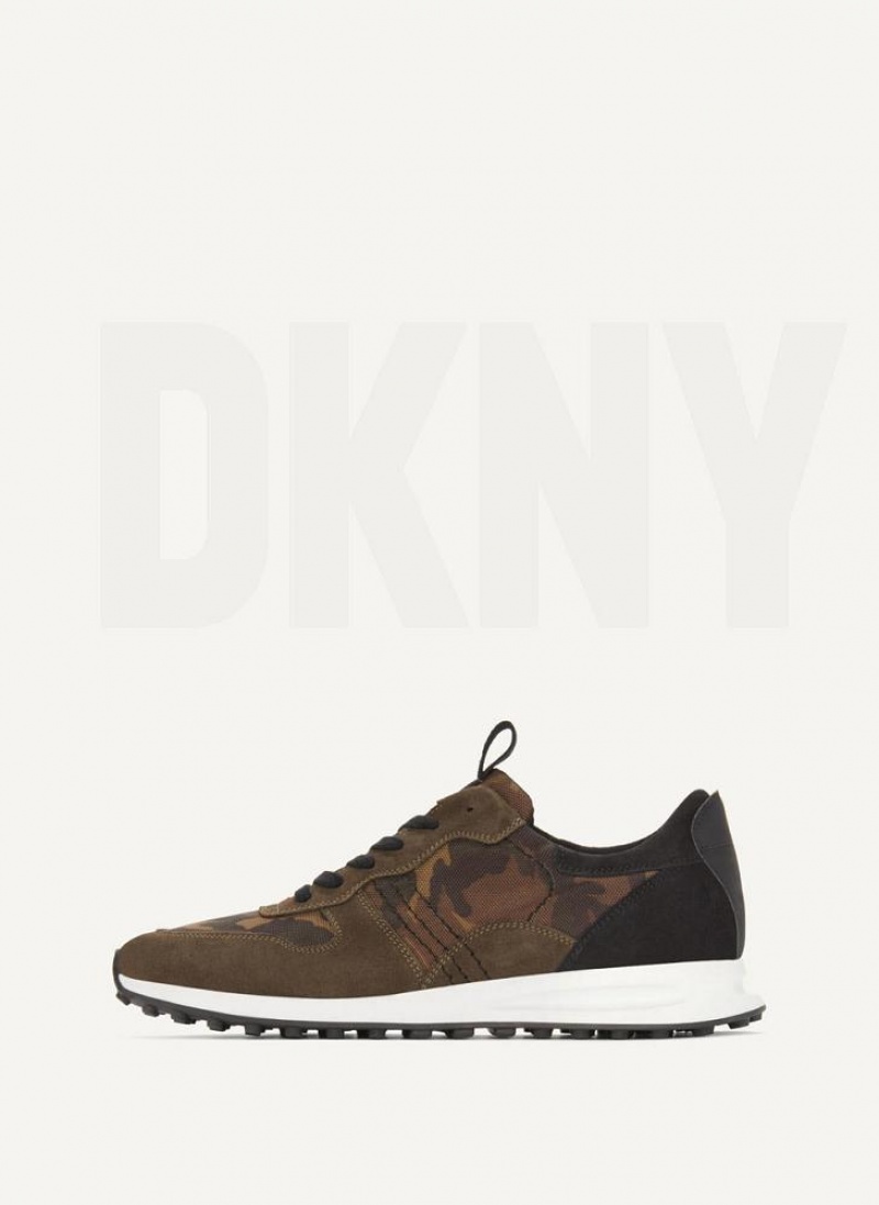 Αθλητικα Παπουτσια DKNY Camo Runner ανδρικα καφε | Greece_D1184