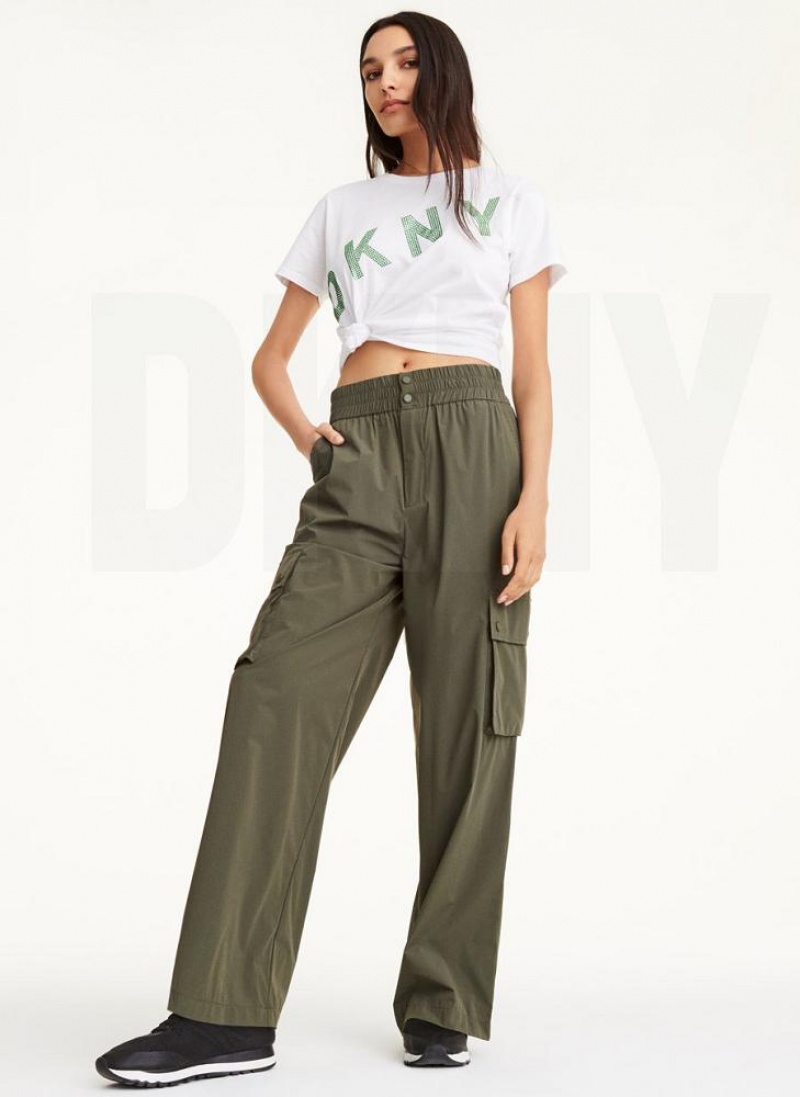 Ολοσωμη Φορμα DKNY Cargo Trouser γυναικεια Ελιά | Greece_D1275