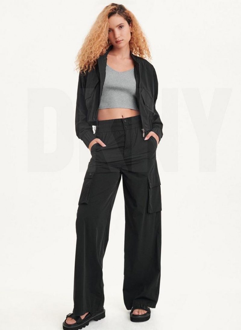 Ολοσωμη Φορμα DKNY Cargo Trouser γυναικεια μαυρα | Greece_D1443