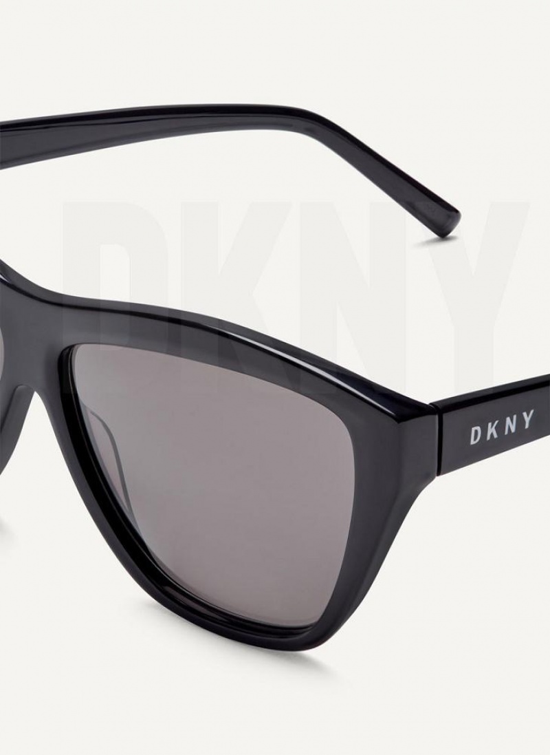 Γυαλια Ηλιου DKNY City Native Modern Rectangle γυναικεια μαυρα | Greece_D1428