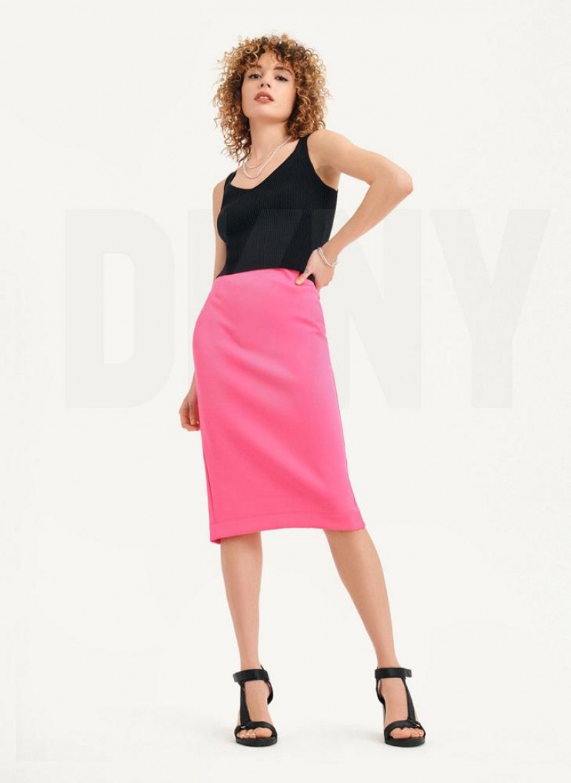 Μπλουζακια Αμανικα DKNY Cropped γυναικεια μαυρα | Greece_D1037