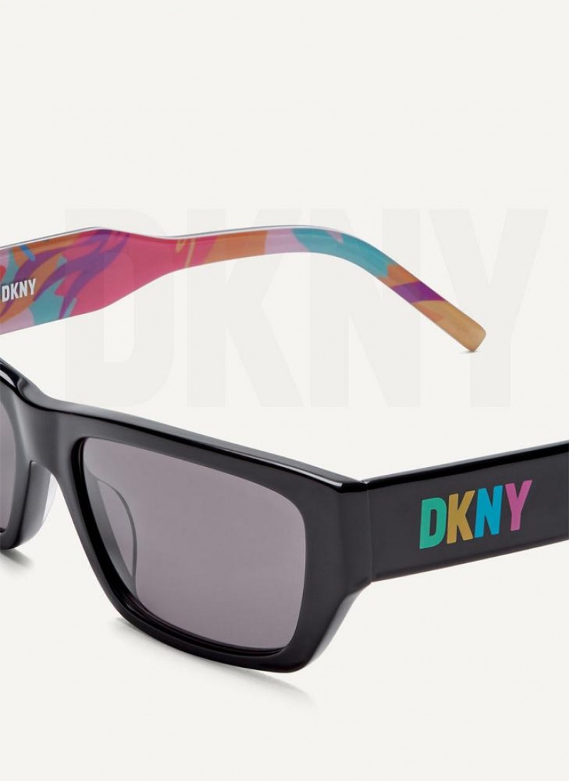 Γυαλια Ηλιου DKNY DKNY Pride Rectangle γυναικεια μαυρα | Greece_D1550