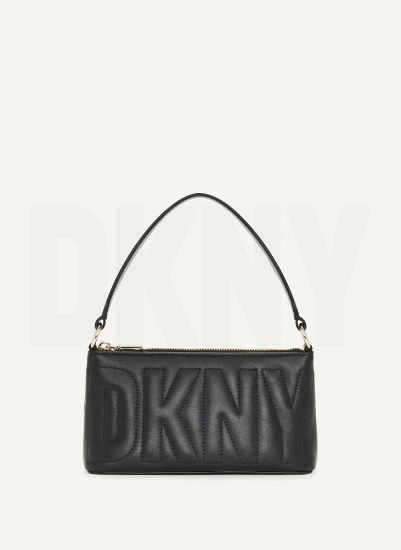 τσάντεσ χιαστί DKNY Elsa Demi γυναικεια μαυρα χρυσο χρωμα | Greece_D0439