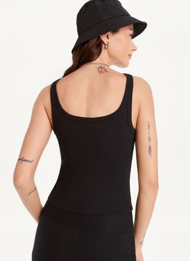 Μπλουζακια Αμανικα DKNY High Neck Crop γυναικεια μαυρα | Greece_D1922