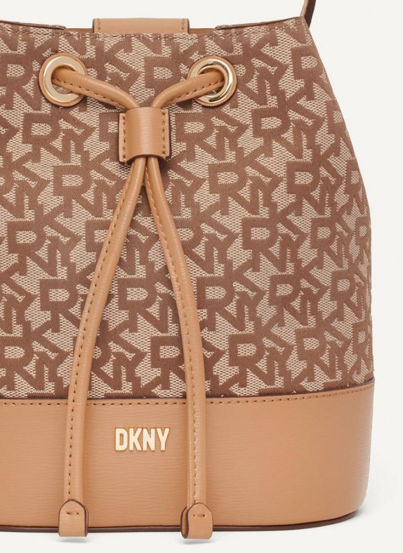 τσάντεσ χιαστί DKNY Inessa Bucket γυναικεια καφε | Greece_D1171