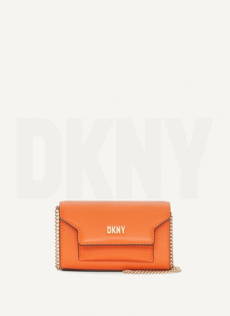 τσάντεσ χιαστί DKNY Millie Micro Flap γυναικεια πορτοκαλι | Greece_D1633