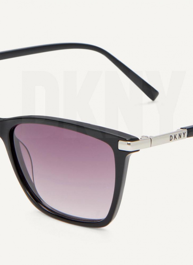 Γυαλια Ηλιου DKNY Modified Modern Rectangle γυναικεια μαυρα | Greece_D0661