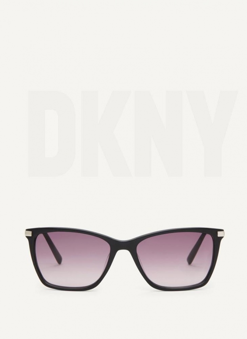 Γυαλια Ηλιου DKNY Modified Modern Rectangle γυναικεια μαυρα | Greece_D0661