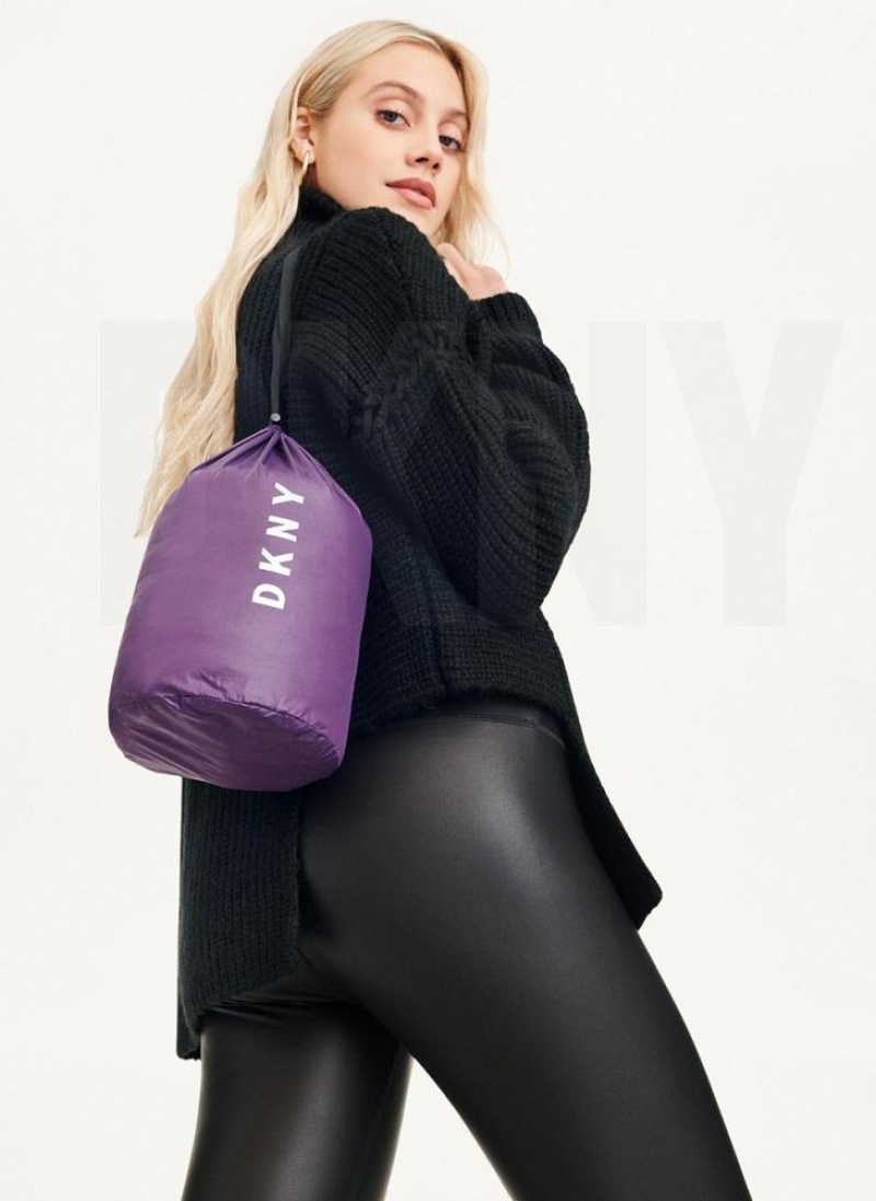 Μπουφαν Φουσκωτο DKNY Packable γυναικεια μωβ | Greece_D0238