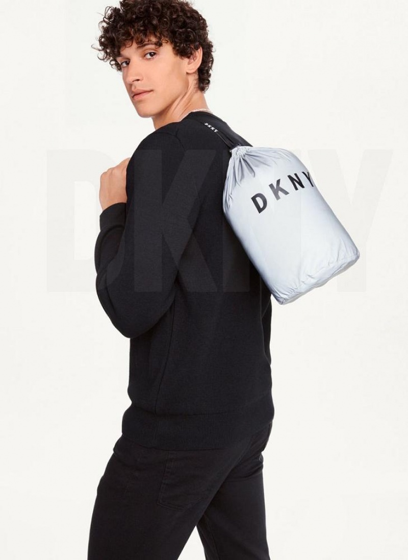 Μπουφαν Φουσκωτο DKNY Packable ανδρικα γκρι | Greece_D1099