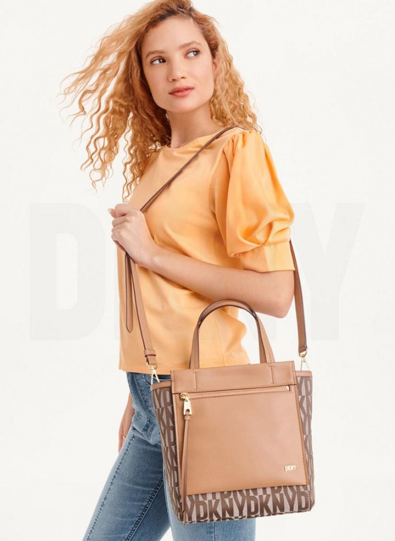 τσάντεσ χιαστί DKNY Pax North-South Tote γυναικεια καφε | Greece_D1374