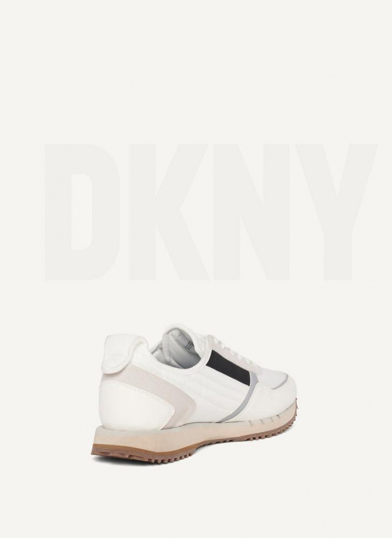 Αθλητικα Παπουτσια DKNY Side Logo ανδρικα ασπρα | Greece_D1503