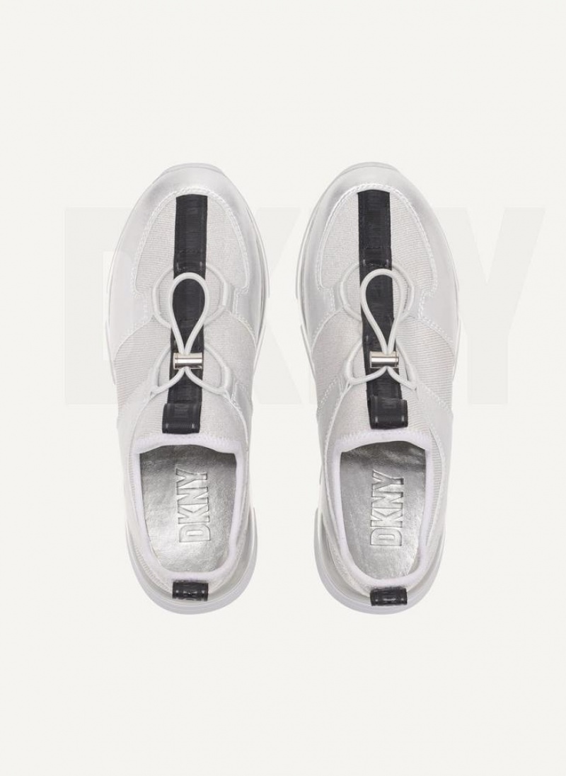 Αθλητικα Παπουτσια DKNY Tace Slip On γυναικεια ασημι λεβάντα | Greece_D0482