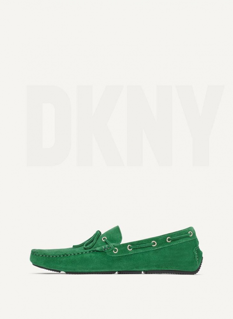 Αθλητικα Παπουτσια DKNY σουετ Driver Moccasin ανδρικα πρασινο | Greece_D1031