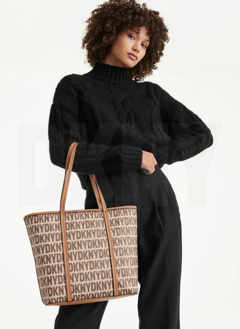 τσάντεσ tote DKNY 7th Ave Medium γυναικεια καφε | Greece_D1277